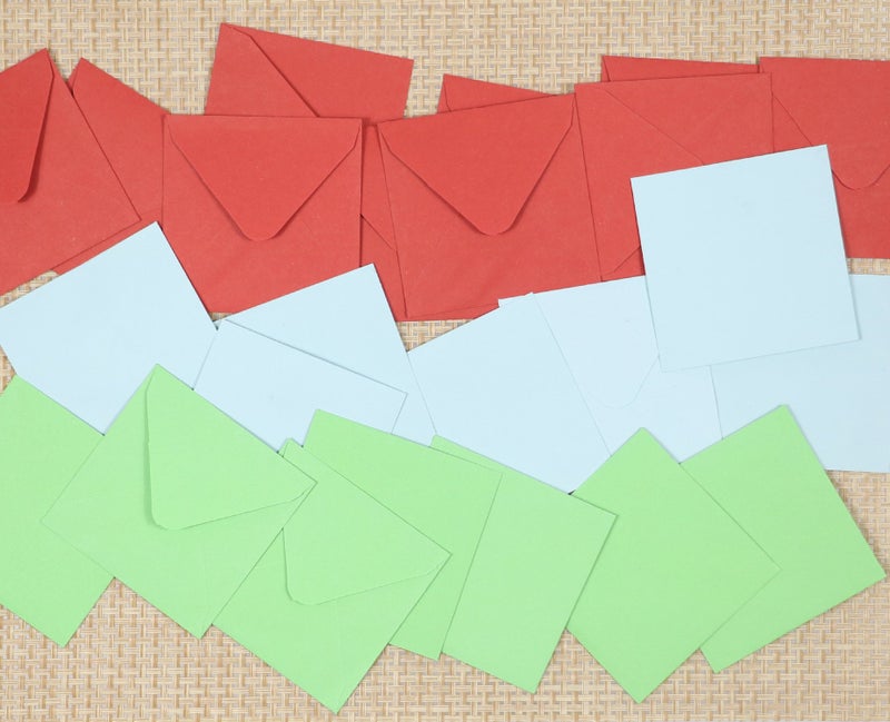 Rayker 24 Pack RQKER Mini Christmas Greeting Cards & Envelopes, Cute Stweety Small Size 3"x 3" Merry Christmas Greeting Cards Festival Color Pattren 2 (Pack of 24) - Image 5